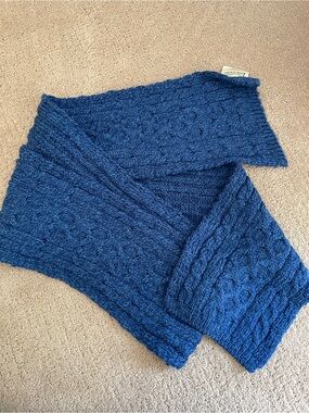 Kilronan Cable Knit Blue Scarf